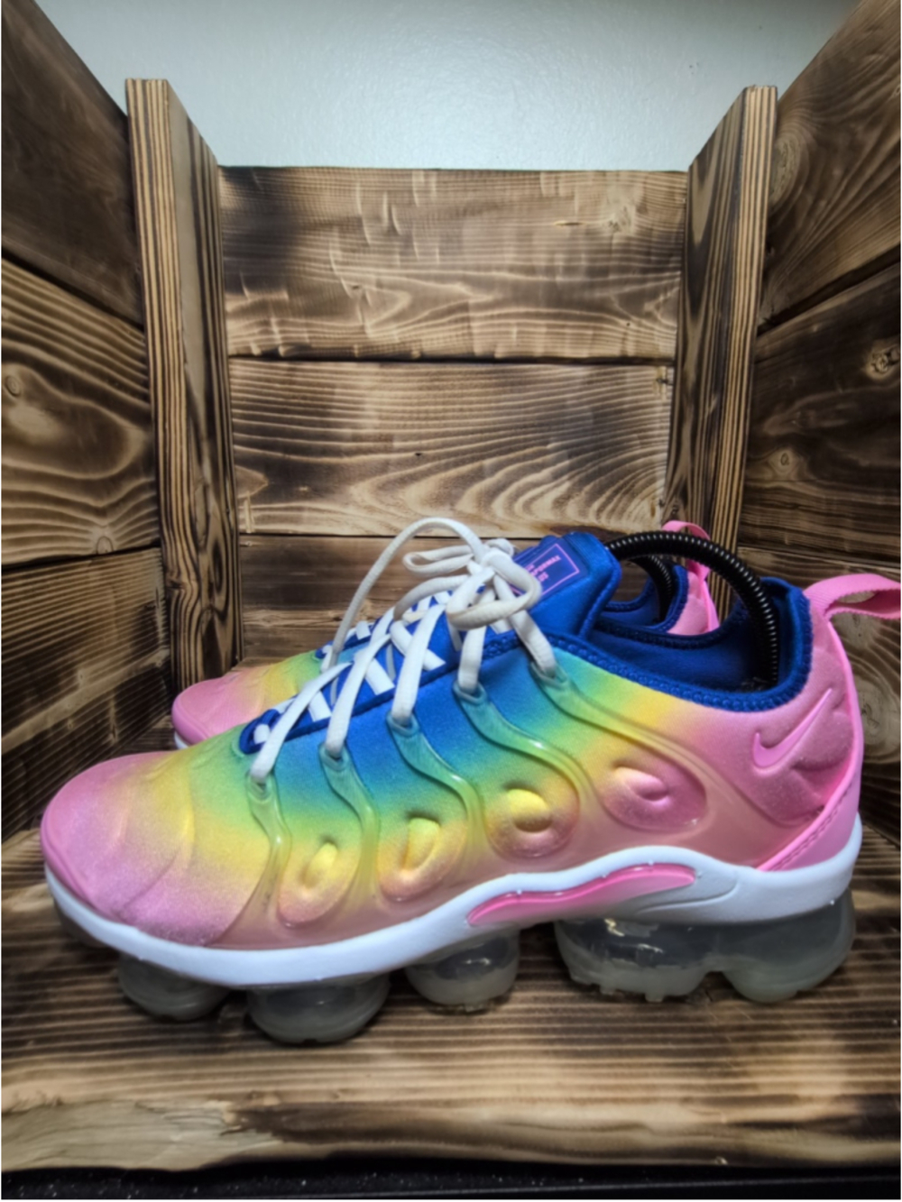 Nike Air VaporMax Plus Cotton Candy Rainbow Womens Size 9.5 FJ4550-606